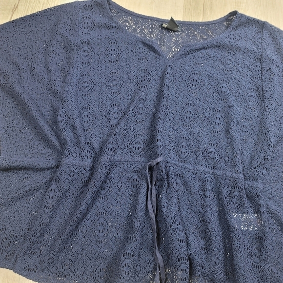 Lucky Brand Navy Lace Coverup - Picture 2 of 6